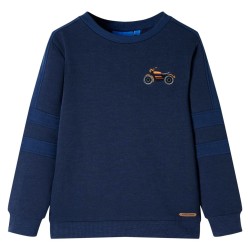 Sweatshirt pour enfants mélange bleu marine 140 