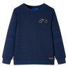 Sweatshirt pour enfants mélange bleu marine 140 