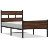 Cadre de lit sans matelas chêne marron 107x203 cm 