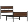 Cadre de lit sans matelas chêne marron 107x203 cm 