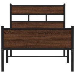 Cadre de lit sans matelas chêne marron 107x203 cm 