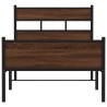 Cadre de lit sans matelas chêne marron 107x203 cm 