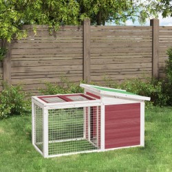 Clapier moka 100,5x54x55 cm bois de pin massif 