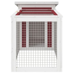 Clapier moka 100,5x54x55 cm bois de pin massif 