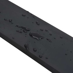 Bordure en caoutchouc de chasse-neige noir 180x8x1 cm 