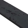 Bordure en caoutchouc de chasse-neige noir 180x8x1 cm 