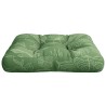 Coussin de palette à motif de feuilles 60x61,5x10 cm tissu 
