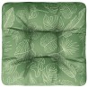 Coussin de palette à motif de feuilles 60x61,5x10 cm tissu 