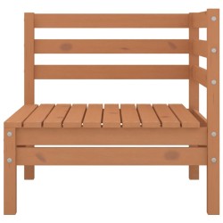 Salon de jardin 6 pcs Marron miel Bois de pin massif 