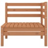 Salon de jardin 6 pcs Marron miel Bois de pin massif 