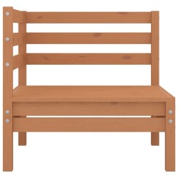 Salon de jardin 6 pcs Marron miel Bois de pin massif 