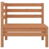 Salon de jardin 6 pcs Marron miel Bois de pin massif 