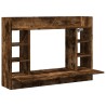 Bureau mural chêne fumé 105x48x75 cm bois d'ingénierie 