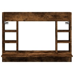 Bureau mural chêne fumé 105x48x75 cm bois d'ingénierie 