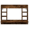 Bureau mural chêne fumé 105x48x75 cm bois d'ingénierie 