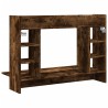 Bureau mural chêne fumé 105x48x75 cm bois d'ingénierie 