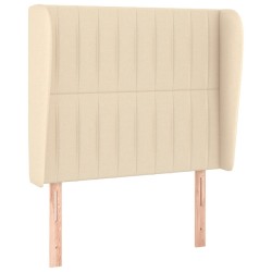 Tête de lit avec oreilles Crème 83x23x118/128 cm Tissu 