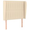 Tête de lit avec oreilles Crème 83x23x118/128 cm Tissu 