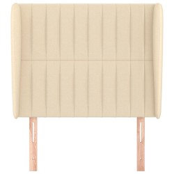 Tête de lit avec oreilles Crème 83x23x118/128 cm Tissu 