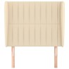 Tête de lit avec oreilles Crème 83x23x118/128 cm Tissu 