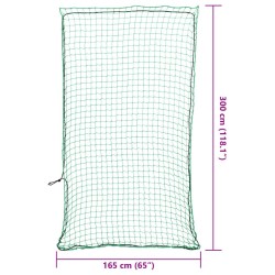 Filet pour remorque avec corde élastique vert 3x1,65 m PP 