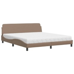 Lit avec matelas cappuccino 180x200 cm similicuir 