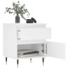 Tables de chevet 2 pcs blanc 40x35x50 cm bois d’ingénierie 