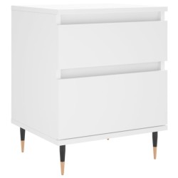 Tables de chevet 2 pcs blanc 40x35x50 cm bois d’ingénierie 