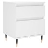 Tables de chevet 2 pcs blanc 40x35x50 cm bois d’ingénierie 