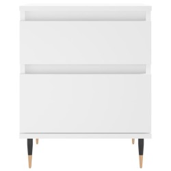 Tables de chevet 2 pcs blanc 40x35x50 cm bois d’ingénierie 