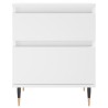 Tables de chevet 2 pcs blanc 40x35x50 cm bois d’ingénierie 