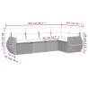 Salon de jardin avec coussins 5 pcs marron résine tressée 