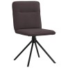 Chaises à manger lot de 2 marron foncé tissu 