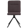Chaises à manger lot de 2 marron foncé tissu 
