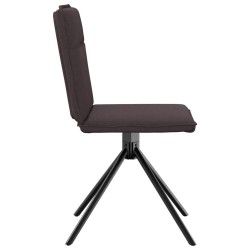 Chaises à manger lot de 2 marron foncé tissu 