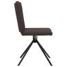 Chaises à manger lot de 2 marron foncé tissu 