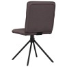 Chaises à manger lot de 2 marron foncé tissu 