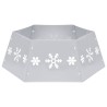 Jupe de sapin de Noël Argenté et blanc Ø68x25 cm 