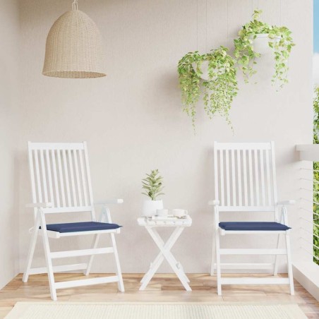Coussins de palette lot de 2 bleu marine 50x50x4 cm 