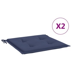 Coussins de palette lot de 2 bleu marine 50x50x4 cm 