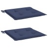 Coussins de palette lot de 2 bleu marine 50x50x4 cm 