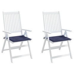 Coussins de palette lot de 2 bleu marine 50x50x4 cm 