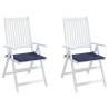 Coussins de palette lot de 2 bleu marine 50x50x4 cm 