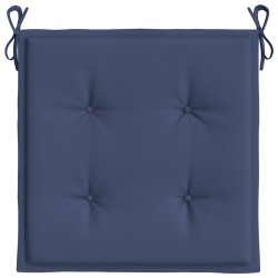 Coussins de palette lot de 2 bleu marine 50x50x4 cm 