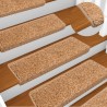 Tapis d'escalier 15 pcs 65x21x4 cm Beige 