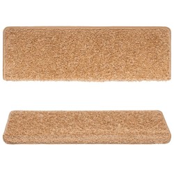 Tapis d'escalier 15 pcs 65x21x4 cm Beige 