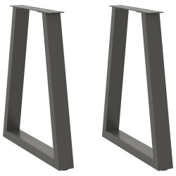 Pieds de table à manger en forme de V 2 pièces Anthracite 50 x (72-73) cm Acier 