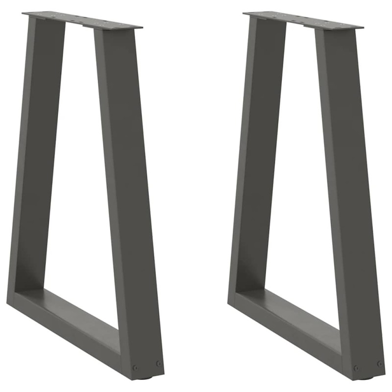 Pieds de table à manger en forme de V 2 pièces Anthracite 50 x (72-73) cm Acier 