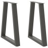 Pieds de table à manger en forme de V 2 pièces Anthracite 50 x (72-73) cm Acier 