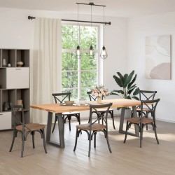 Pieds de table à manger en forme de V 2 pièces Anthracite 50 x (72-73) cm Acier 